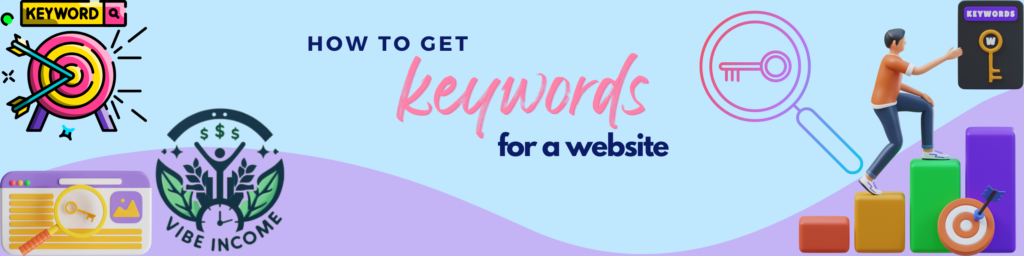 how to get keywords for a website with vibe income