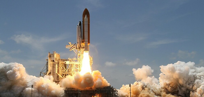 a rocket launching
