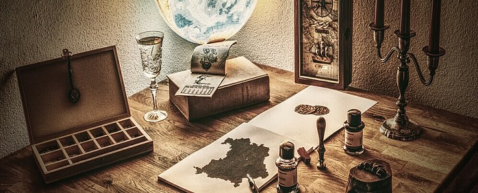 an image of a map being painted