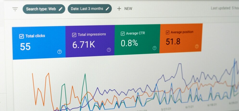 a image of data in google search console