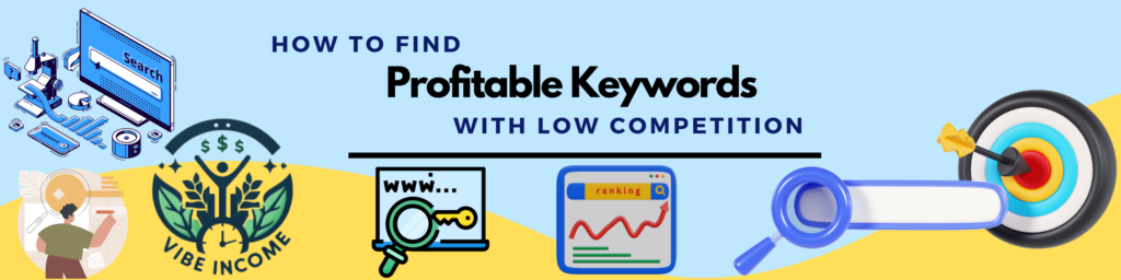 Vibe Income Presents "How to find profitable keywords with low competition".