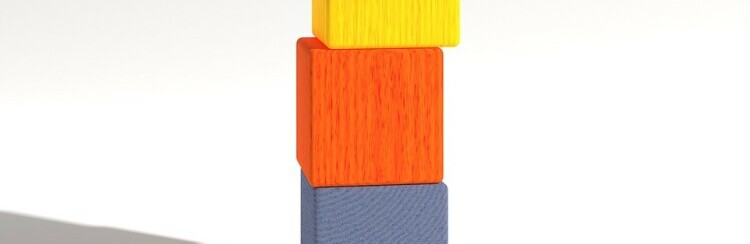 building blocks representing the path to success