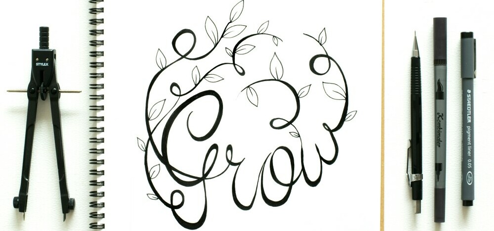calligraphy art with the word