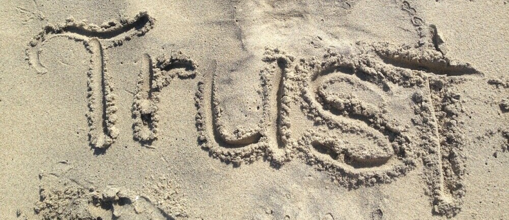 trust written in the sand