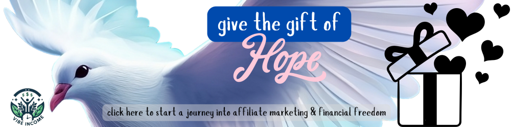 a banner that says "give the gift of hope"