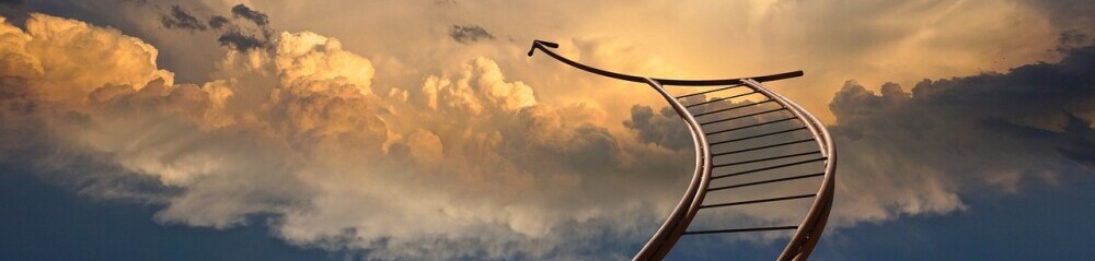 a ladder into the clouds