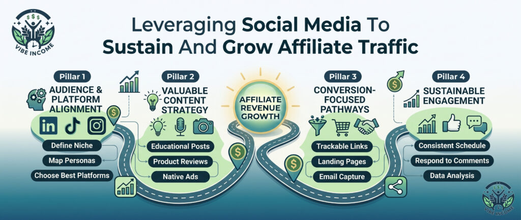 The 4 pillars of leveraging social media to sustain and grow affiliate traffic